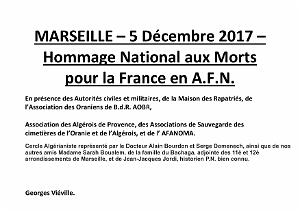 AOBR 2017 12 05 MARSEILLE  HOMMAGE NATIONAL AUX MORTS POUR LA FRANCE EN AFN